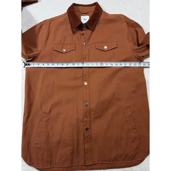 KATIN Canvas Utility Shirt Jacket Rustic Orange SZ XL